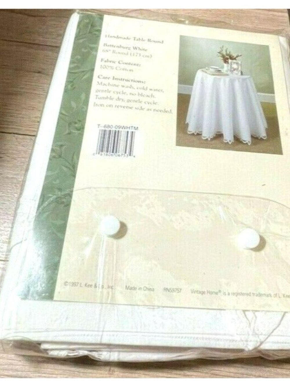 Vintage Home Tablecloth Handmade 68" Round Battenburg White 100% Cotton Sealed - Picture 2 of 9